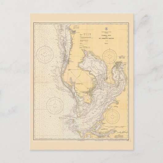 Vintage Karte von Tampa Bay, Florida (Vorderseite)