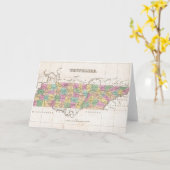 Vintage Karte von Tennessee (1827) (Gelbe Blume)