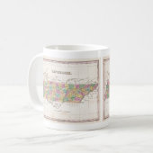 Vintage Karte von Tennessee (1827) Kaffeetasse (Vorderseite Links)