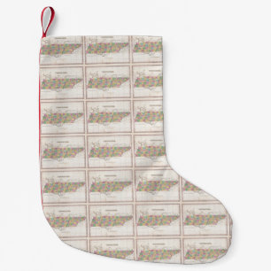 Vintage Karte von Tennessee (1827) Kleiner Weihnachtsstrumpf