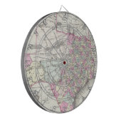 Vintage Karte von Texas (1855) Dartscheibe (Vorderseite Links)