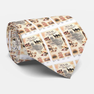 Vintage Karte von Texas (1912) Krawatte