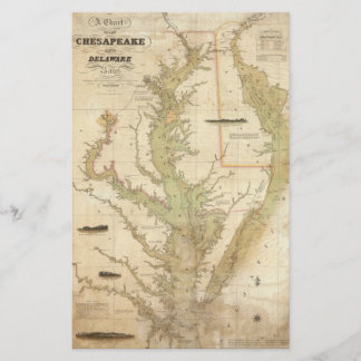Vintage Karte von The Chesapeake Bay (1840)