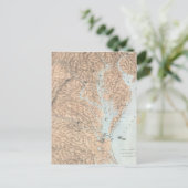 Vintage Karte von The Chesapeake Bay (1861) (Stehend Vorderseite)