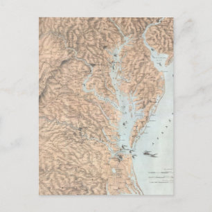 Vintage Karte von The Chesapeake Bay (1861)