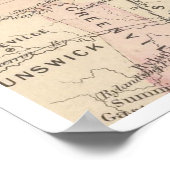 Vintage Karte von The Chesapeake Bay (1875) Poster (Ecke)