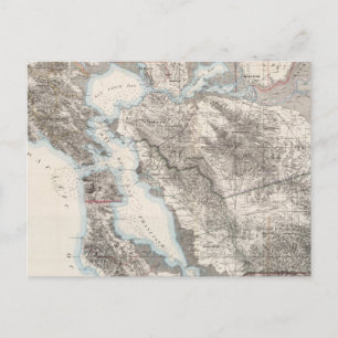 Vintage Karte von The San Francisco Bay (1873)