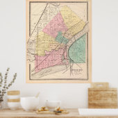 Vintage Karte von Toledo OH (1872) Poster (Küche)