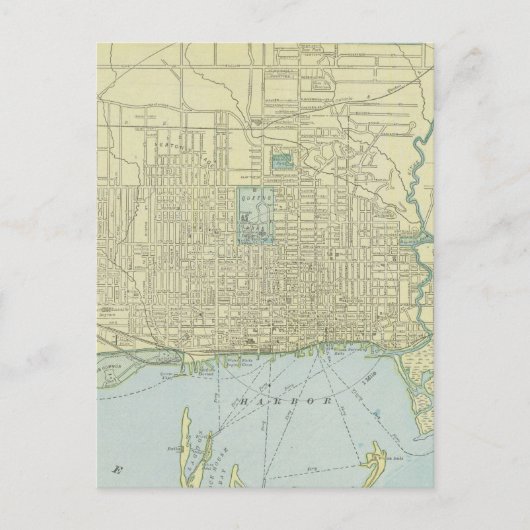 Vintage Karte von Toronto (1901) (Vorderseite)