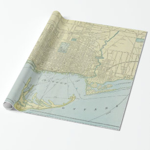 Vintage Karte von Toronto (1901) Geschenkpapier