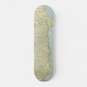 Vintage Karte von Toronto (1901) Skateboard
