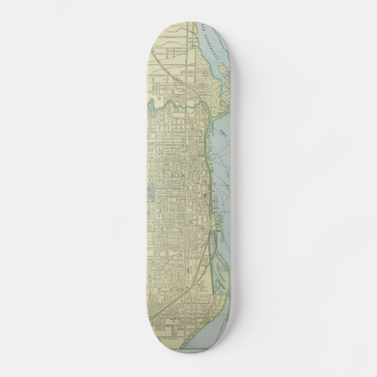 Vintage Karte von Toronto (1901) Skateboard (Vorderseite)