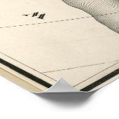 Vintage Karte von Troy NY (1874) Poster (Ecke)