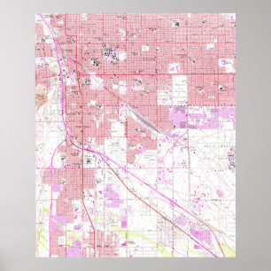 Vintage Karte von Tucson Arizona (1957) Poster