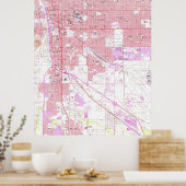 Vintage Karte von Tucson Arizona (1957) Poster (Küche)