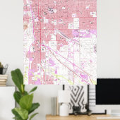 Vintage Karte von Tucson Arizona (1957) Poster (Heimbüro)