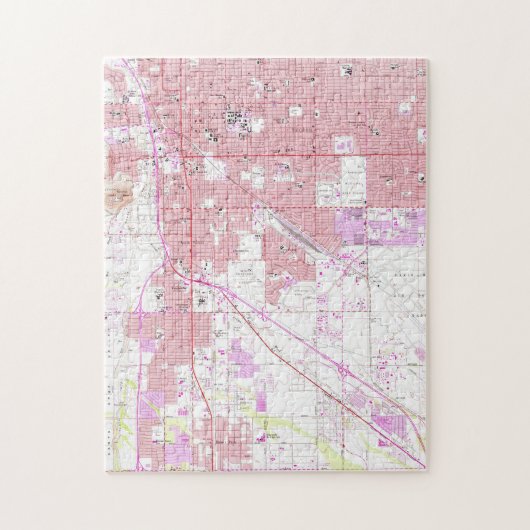 Vintage Karte von Tucson Arizona (1957) Puzzle (Vertikal)
