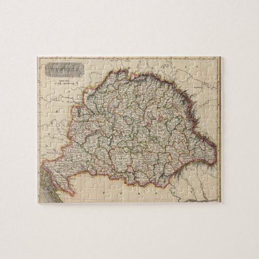 Vintage Karte von Ungarn (1817) Puzzle (Horizontal)