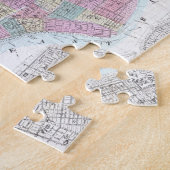 Vintage Karte von unterem Manhattan (1865) Puzzle (Seite)