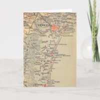 Vintage Karte von Venedig Italien
