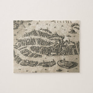 Vintage Karte von Venedig Italien (1573) Puzzle