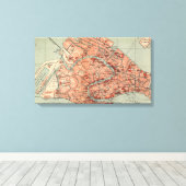 Vintage Karte von Venedig Italien (1920) Leinwanddruck (Insitu (Holzboden))