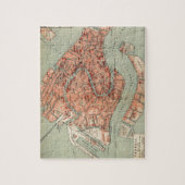 Vintage Karte von Venedig Italien (1920) Puzzle (Vertikal)
