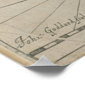 Vintage Karte von Virginia (1651) Poster (Ecke)