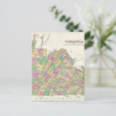 Vintage Karte von Virginia (1827) (Stehend Vorderseite)