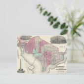 Vintage Karte von Washington D.C. (1866) (Stehend Vorderseite)