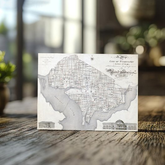 Vintage Karte von Washington DC