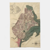 Vintage Karte von Washington DC (1793) Handtuch (Vertikal)