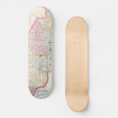 Vintage Karte von Washington DC (1864) Skateboard (Vorderseite)