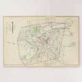 Vintage Karte von Waterbury CT (1893) Puzzle (Horizontal)