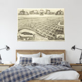 Vintage Karte von Wichita Falls TX (1890) Leinwanddruck (Insitu (Schlafzimmer))