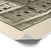 Vintage Karte von Wichita Falls TX (1890) Poster (Ecke)