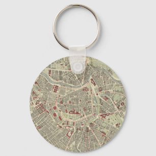 Vintage Karte von Wien Österreich (1883) Schlüsselanhänger