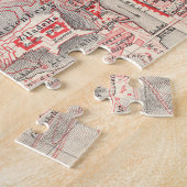 Vintage Karte von Wurzburg (1905) Puzzle (Seite)