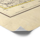 Vintage Karte von Wyoming (1883) Poster (Ecke)