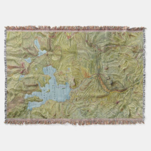 Vintage Karte von Yellowstone Nationalpark (1898) Decke