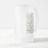 Vintage Karte von Yellowstone Nationalpark Mattglas Bierglas (VorderseiteRechts)