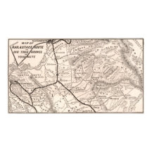 Vintage-Karte von Yosemite 1876