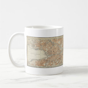 Vintage Karte von Zürich die Schweiz (1913) Kaffeetasse