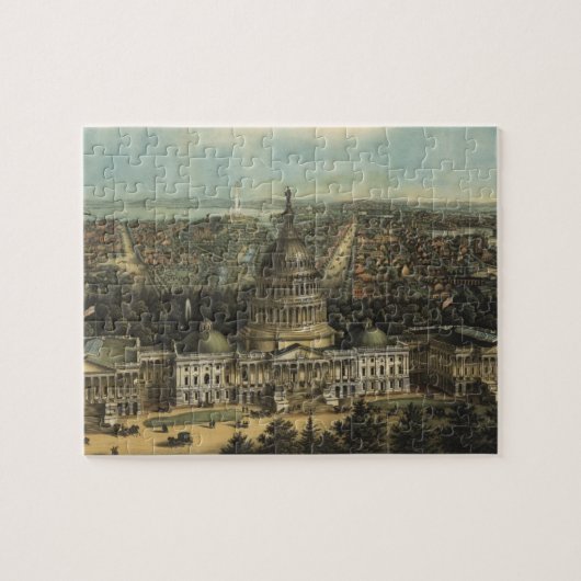 Vintage Karte Washington D.C. (1871) Puzzle (Horizontal)
