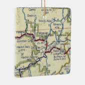 Vintage Karte Weaverville CA Keramikornament (Rechts)