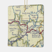 Vintage Karte Weaverville CA Keramikornament (Links)