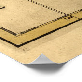 Vintage Karte Westafrikas (1742) Poster (Ecke)