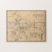 Vintage Karte Westport CT (1867) Puzzle (Horizontal)