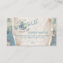 Vintage-Karte-Windel-Raffle-Tickets