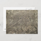 Vintage Karte Worcester MA (1878) (Vorne/Hinten)